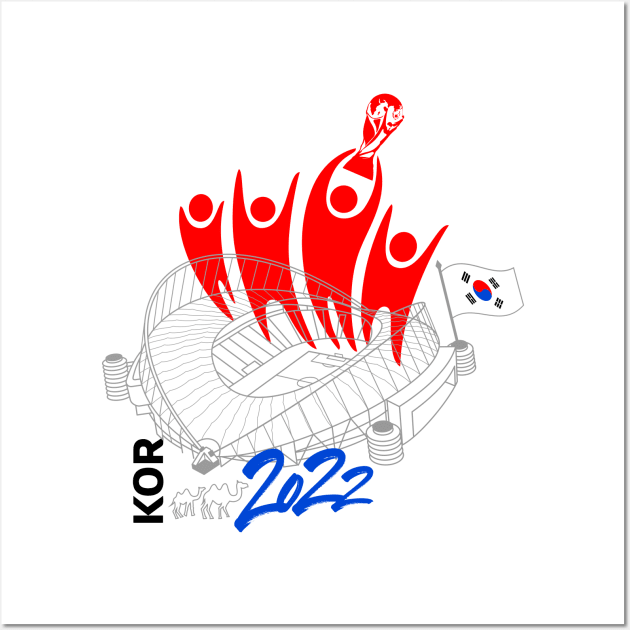 Korea World Cup Soccer 2022 Wall Art by DesignOfNations